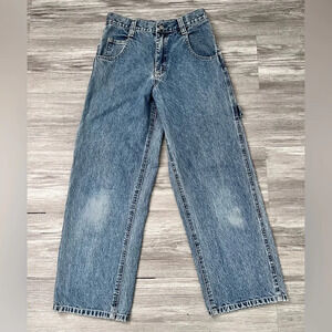 Vintage Lee Carpenter Jeans Boys Size‎ 12 Baggy Double Pocket